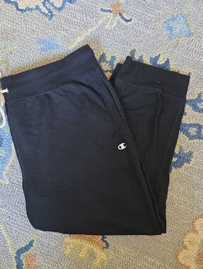 Champion Black Jogger Sweatpants with Small Logo